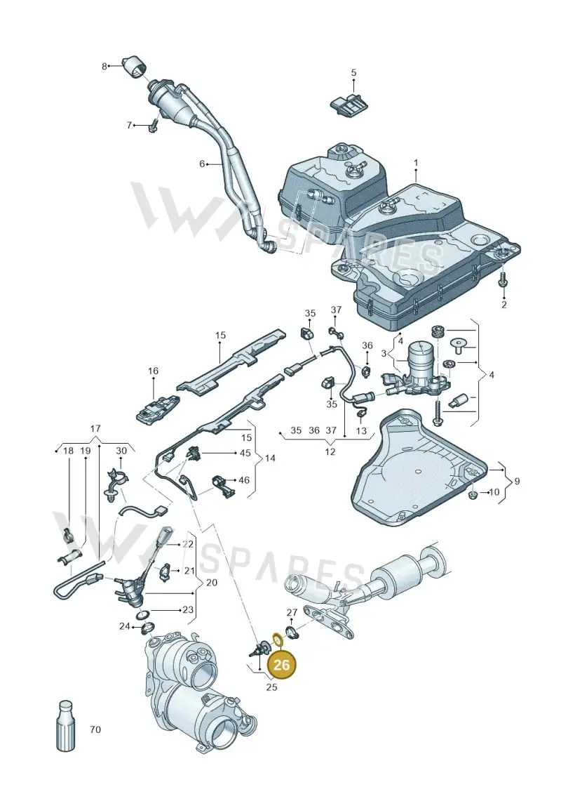 05L253115B — Audi Q3 quattro (2018-2019) diagram 597201410, position 26