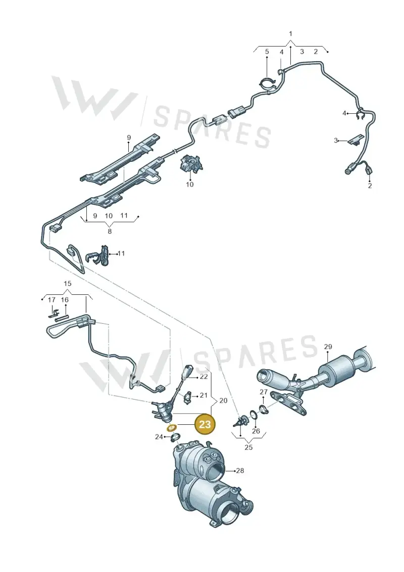 05L253115C — Audi A3 Sportback (2019-2021) diagram 596201410, position 23