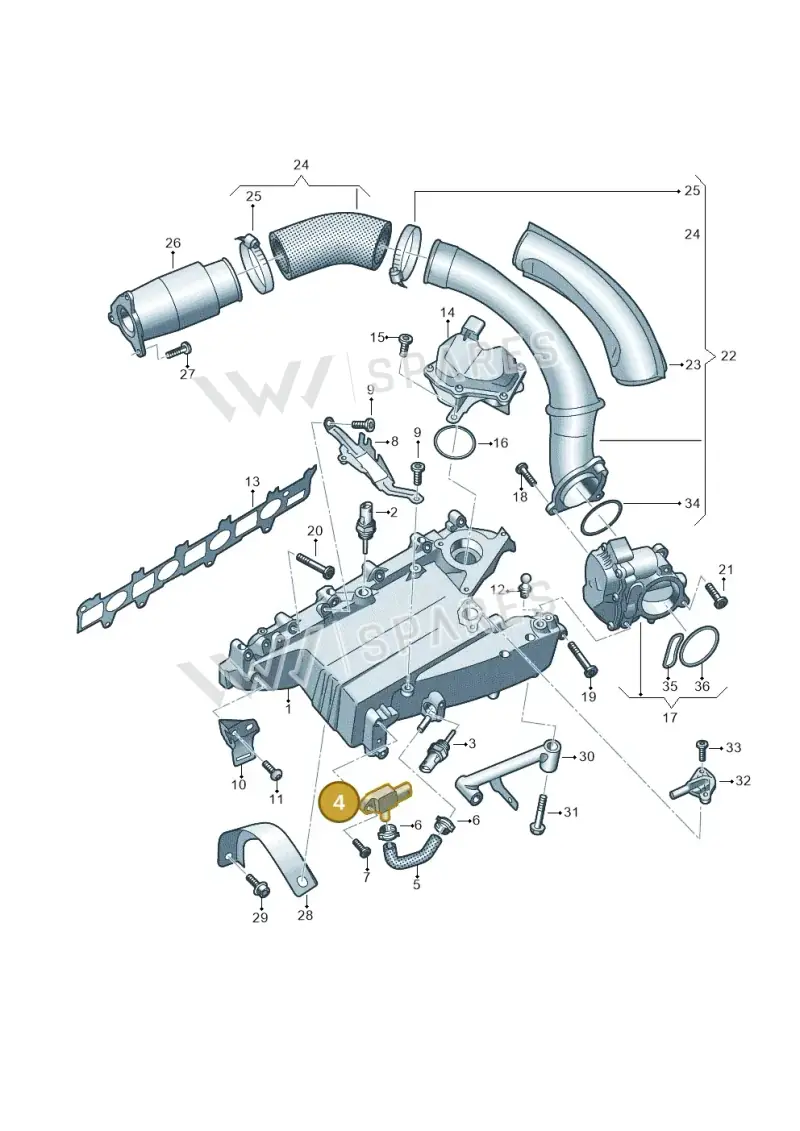 05L906051A — Audi A5 Limo 2.0 (2024-) diagram 430129050, position 4