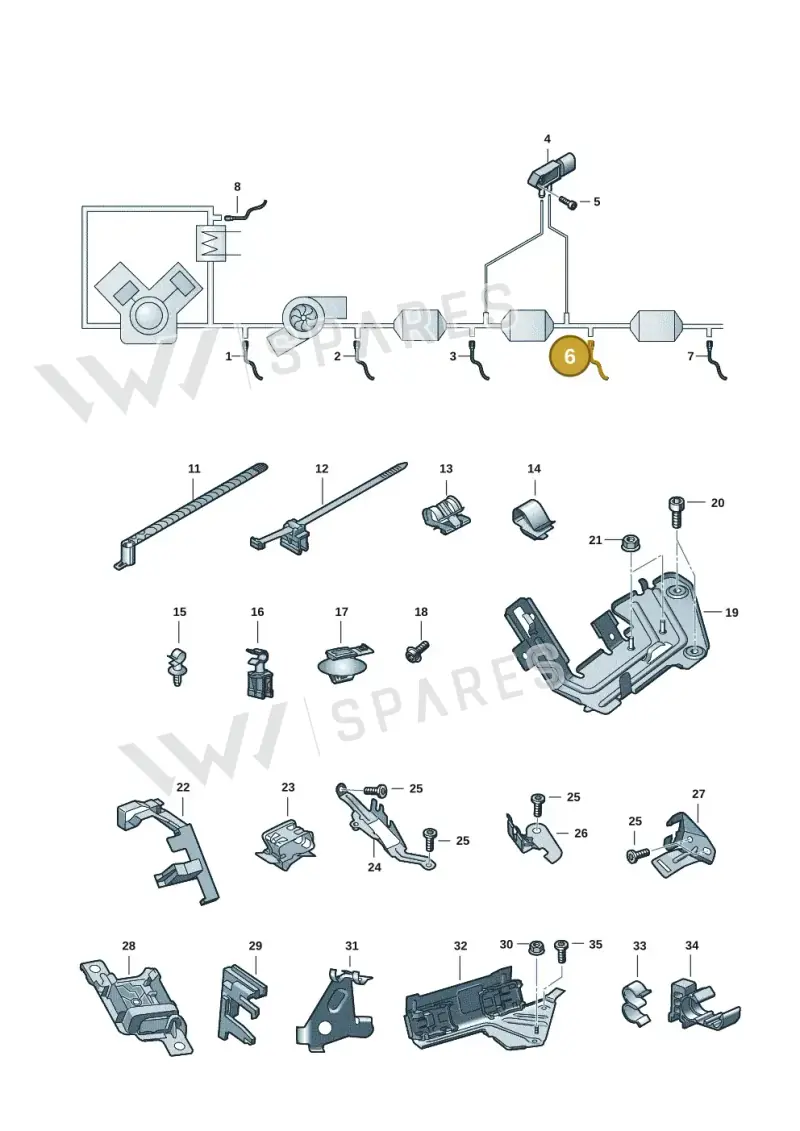 05L906088CD — Audi A6 2.0 (2018-) diagram 430906008, position 6