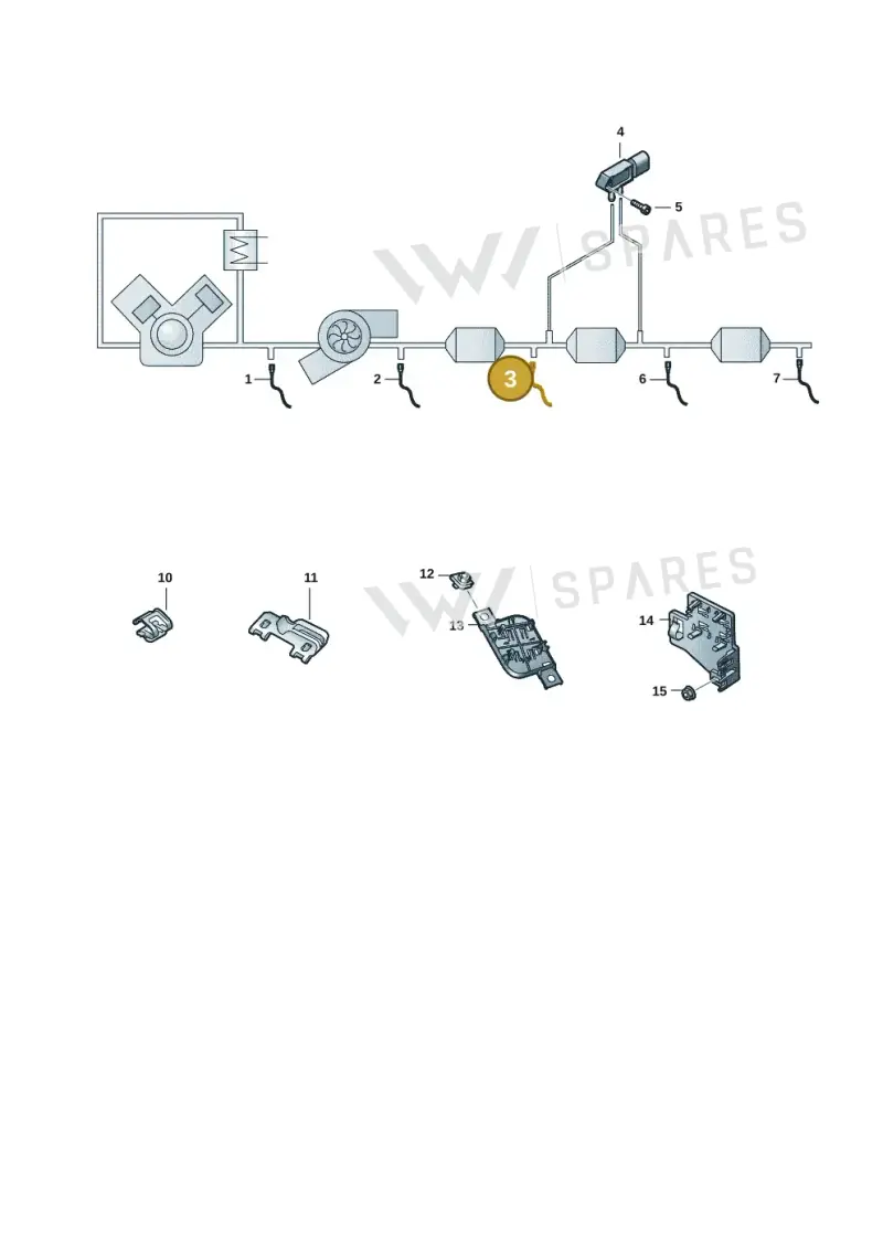 05L906088F — Audi A3 Sportback (2019-2021) diagram 596906008, position 3