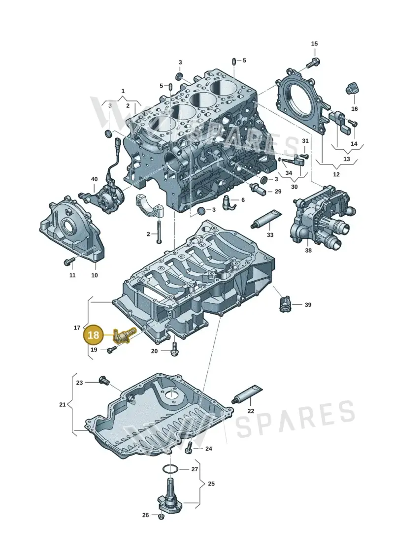 05L906455M — Audi Q2 2.0 TDI (2016-2018) diagram 596103501, position 18
