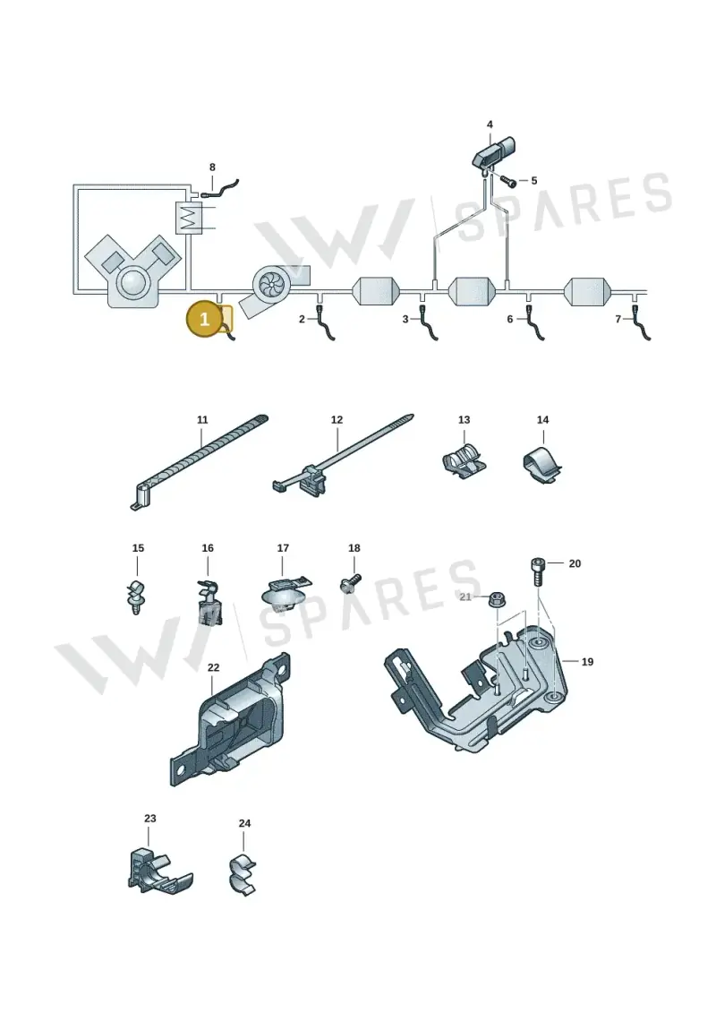 05L919529D — Audi A7 Sportback (2018-) diagram 435906008, position 1