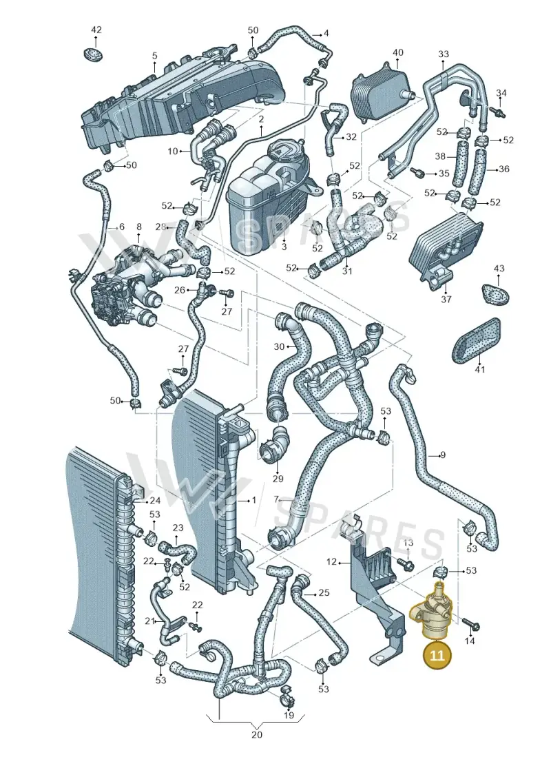 05L965567A — Audi A6 2.0 (2018-) diagram 430121040, position 11