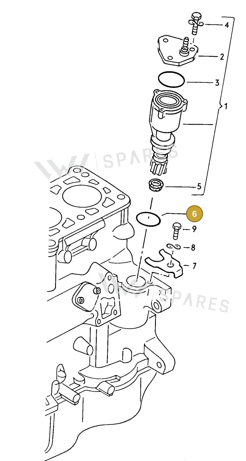 068145119 — Audi 80/90 (1989-1991) diagram 003032100, position 6