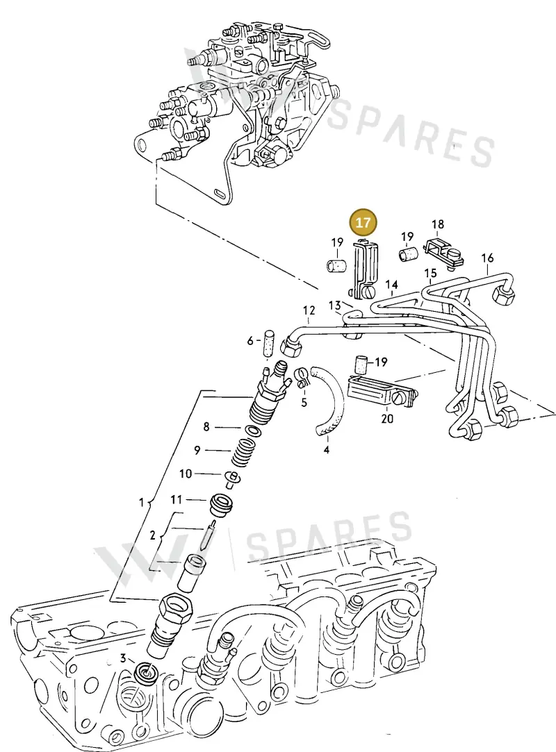 069130521A — Audi 100/Wagon (1989-1990) diagram 005039100, position 17