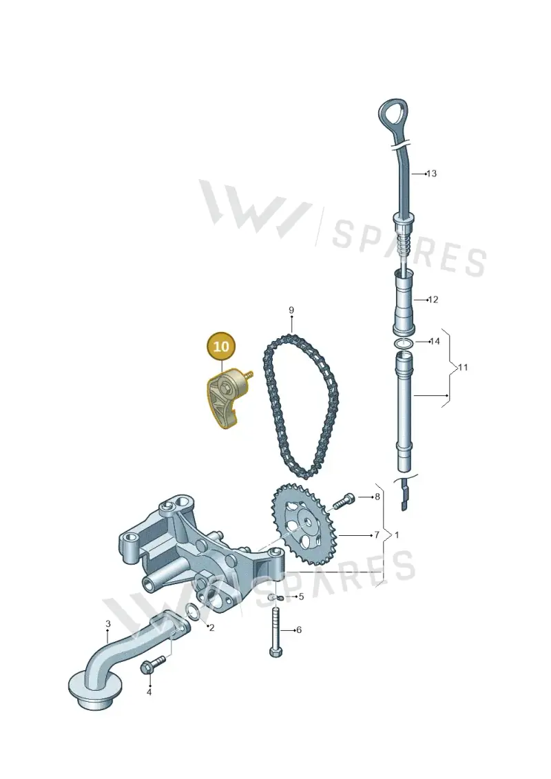 06A115130B — Audi A4/S4/Av./qu.     05> (2005-) diagram 194115100, position 10