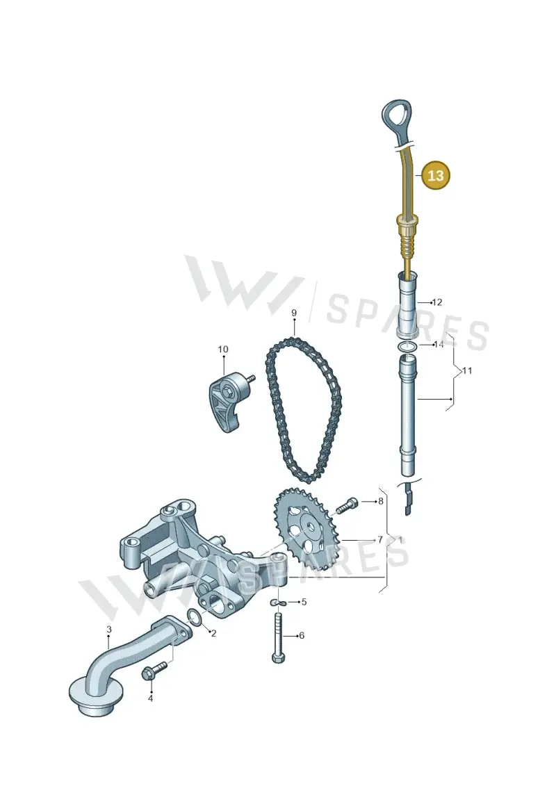 06A115611Q — Audi TT Coupe/Roadster (2002-2006) diagram 194115100, position 13