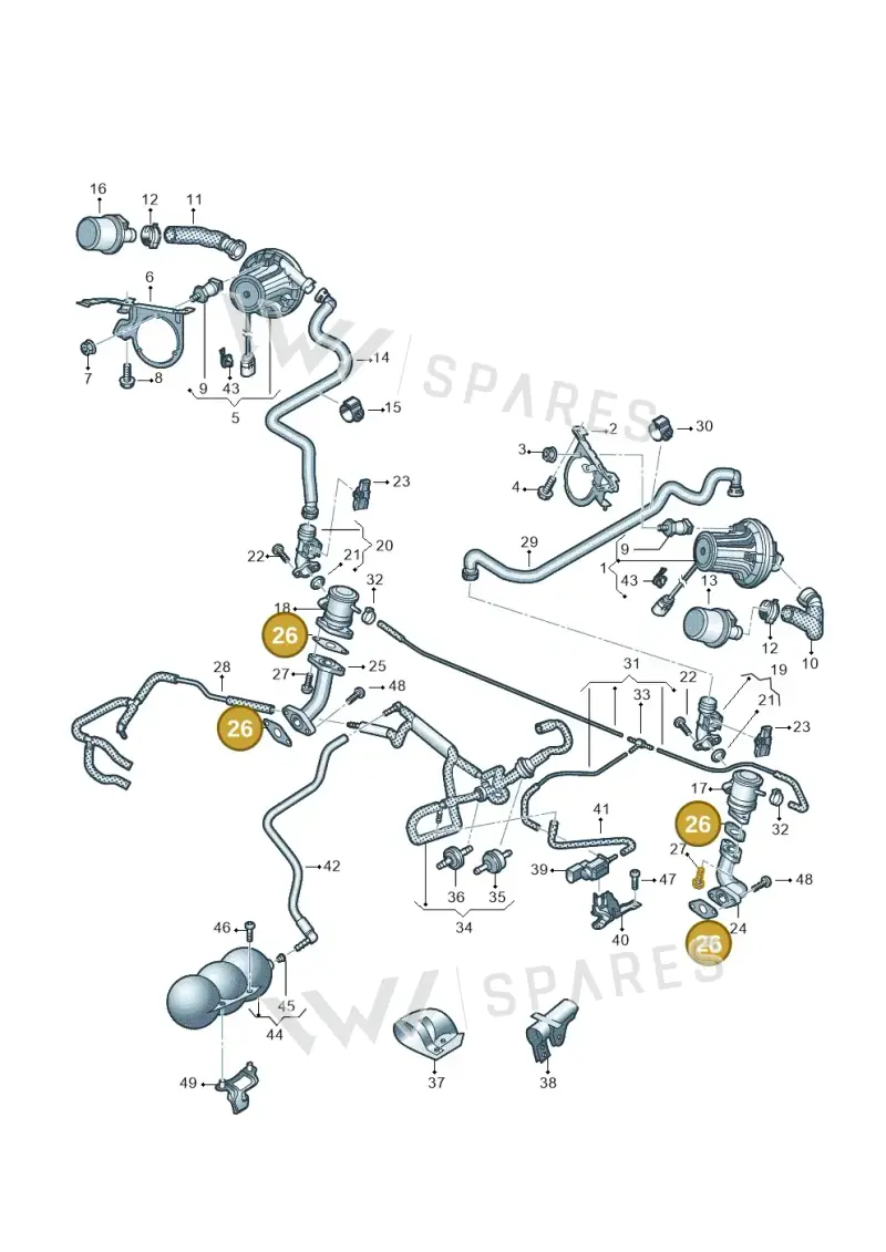 06A131120D — Audi R8 Spyder (2015-2024) diagram 872131350, position 26