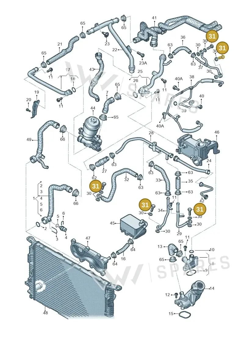 06A145541J — Audi A7 Sportback (2014-2018) diagram 717121230, position 31