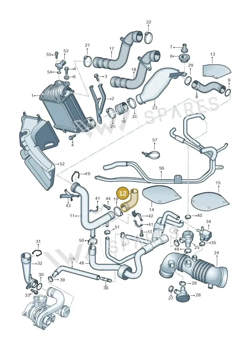 06A145832M — Audi TT Coupe/Roadster (2002-2006) diagram 278145750, position 12