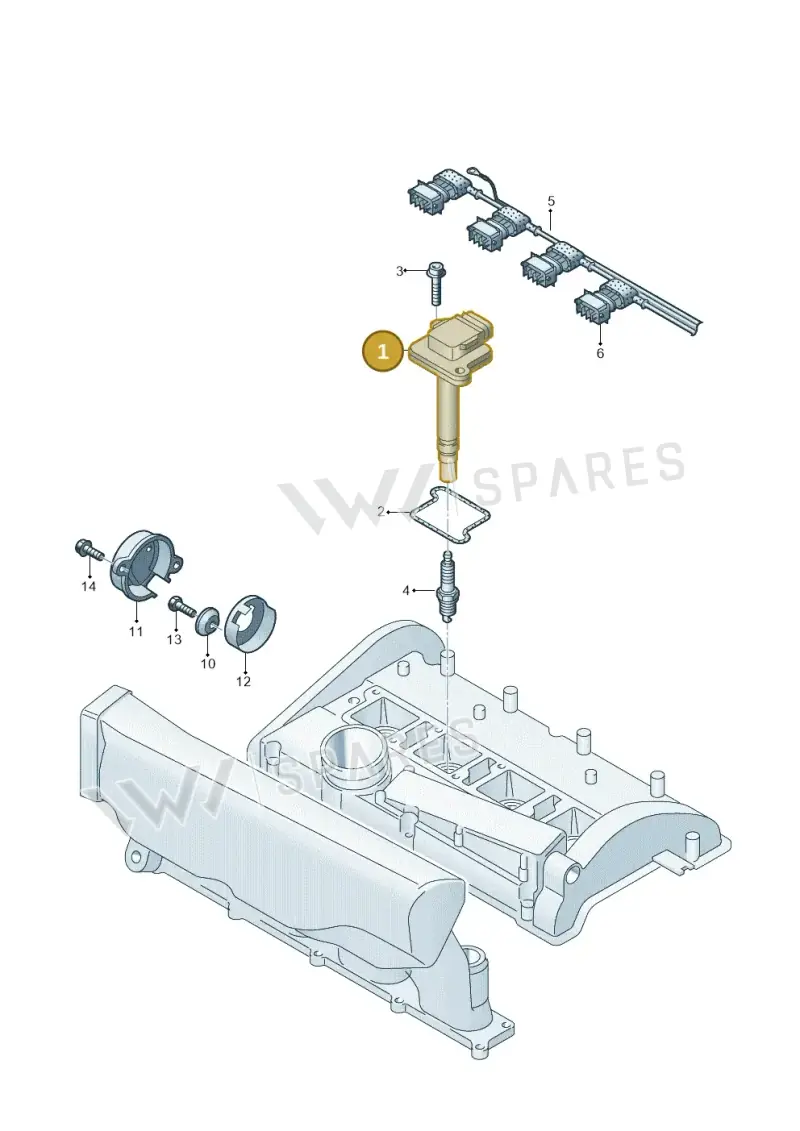 06A905115D — Audi TT Coupe/Roadster (2002-2006) diagram 229905000, position 1