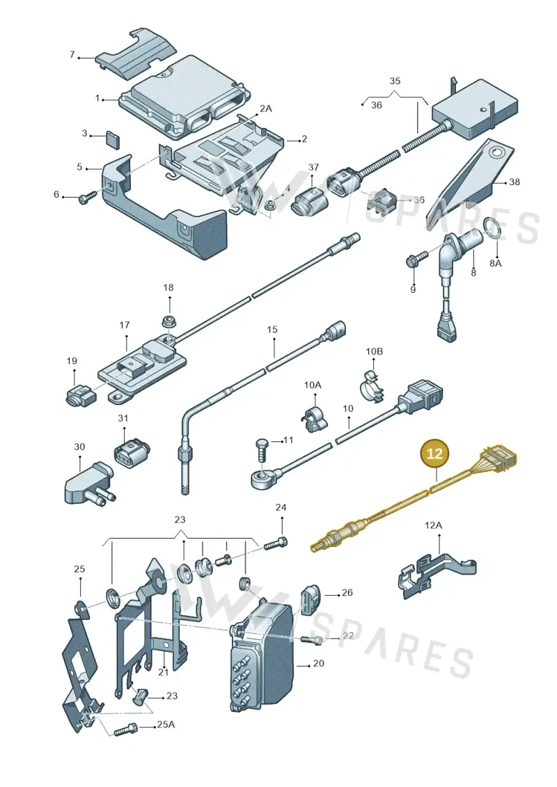 06A906262BR — Audi A3 Sportback (2008-2013) diagram 412906000, position 12
