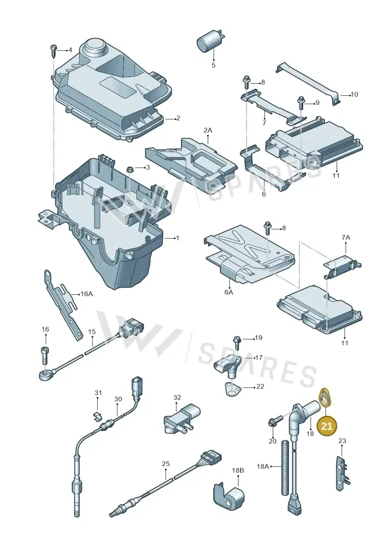 06A906445 — Audi A6 2.7 TDI (2008-2011) diagram 448906000, position 21