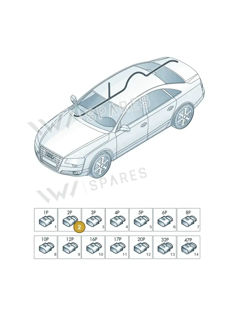 06A971921A — Audi A8L qu. 3.0 TDI (2013-2018) diagram 771971840, position 2