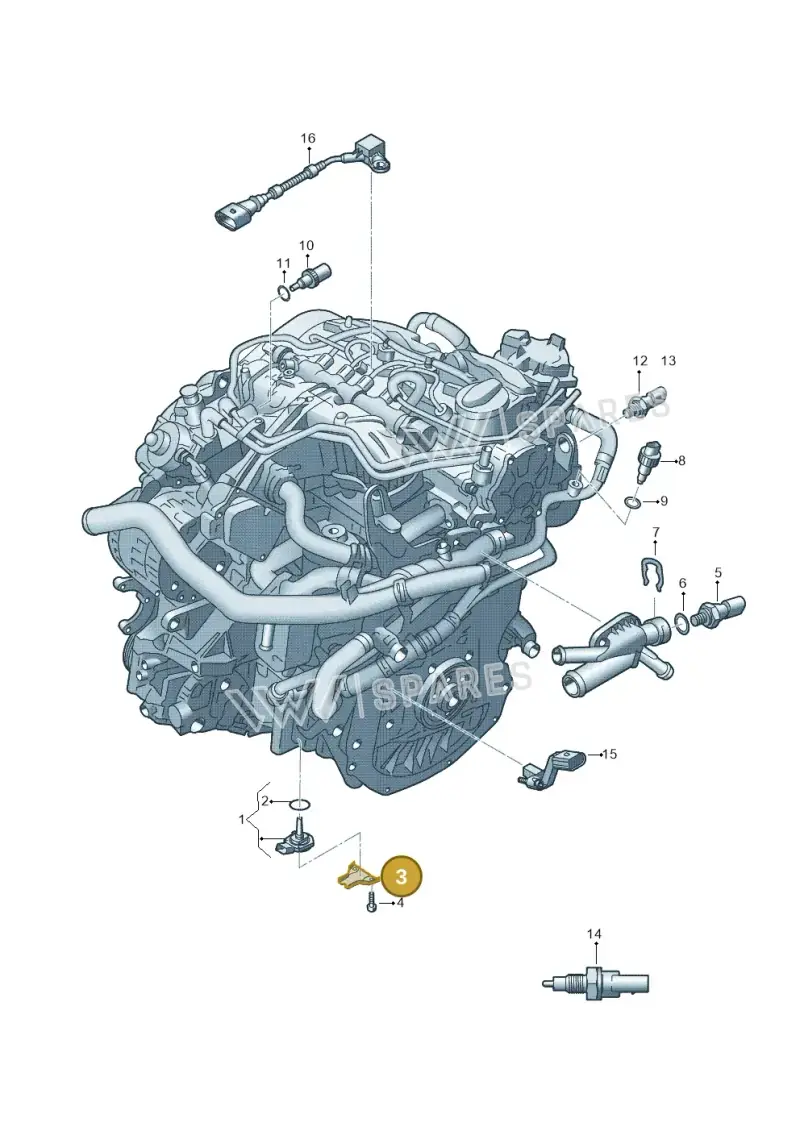 06B907667 — Audi Q5 qu. 2.0 TDI (2012-2017) diagram 717919400, position 3