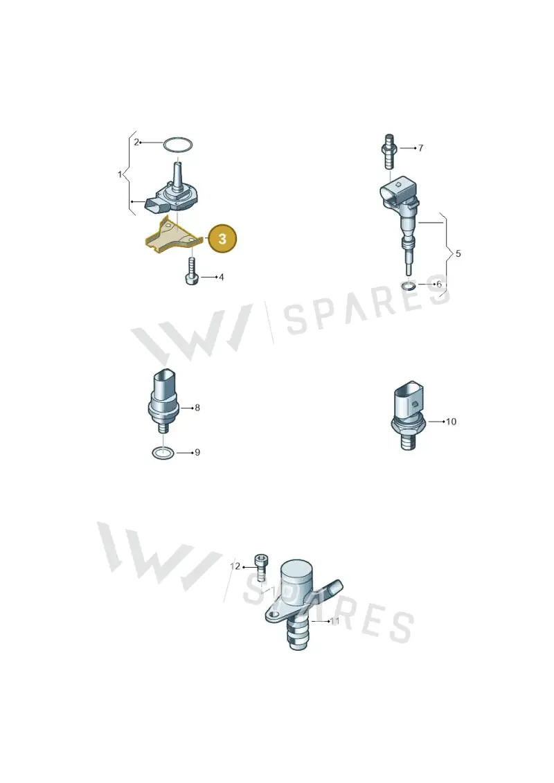 06B907667 — Audi A6 qu. 3.0 tdi (2014-2018) diagram 798919430, position 3