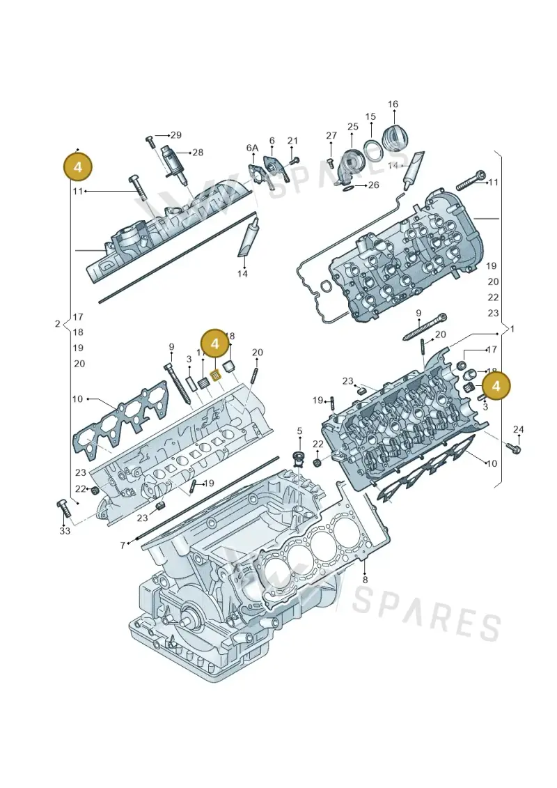 06C103081 — Audi A7 Sportback (2014-2018) diagram 771103300, position 4
