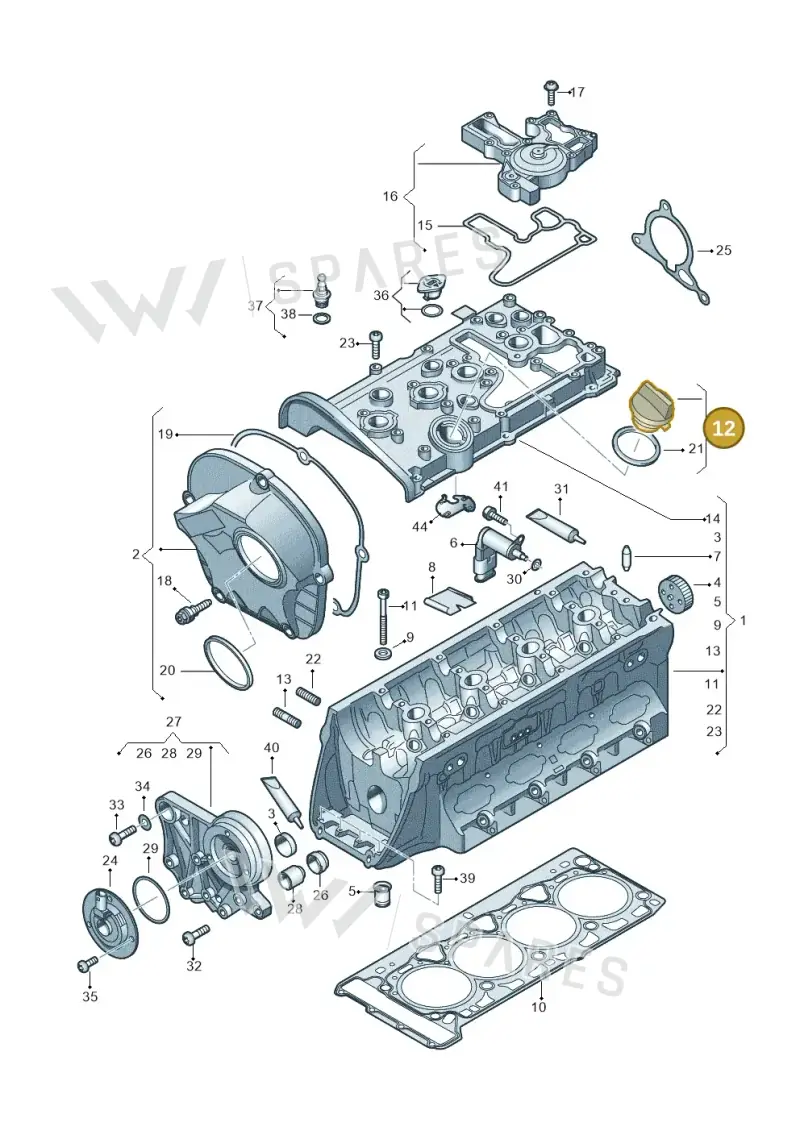 06C103485N — Audi A8L qu. 3.0 TDI (2013-2018) diagram 717103170, position 12
