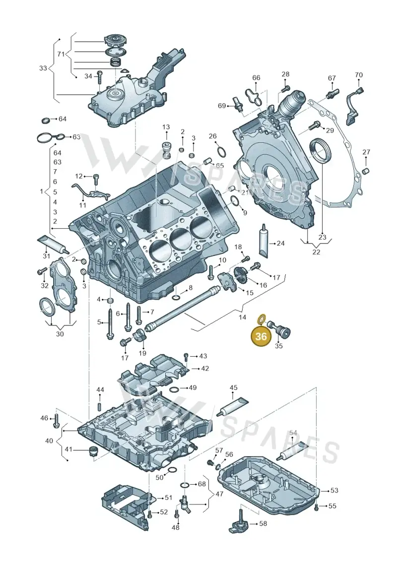 06C115444 — Audi Q7 qu. 3.0 TDI (2015-2019) diagram 771103100, position 36