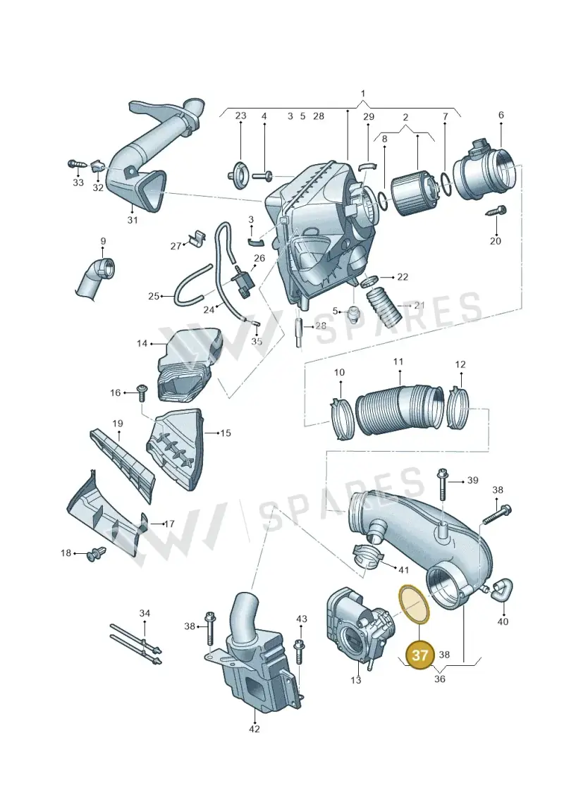 06C133148A — Audi A6/S6/Avant/qu.   05> (2004-) diagram 448133600, position 37