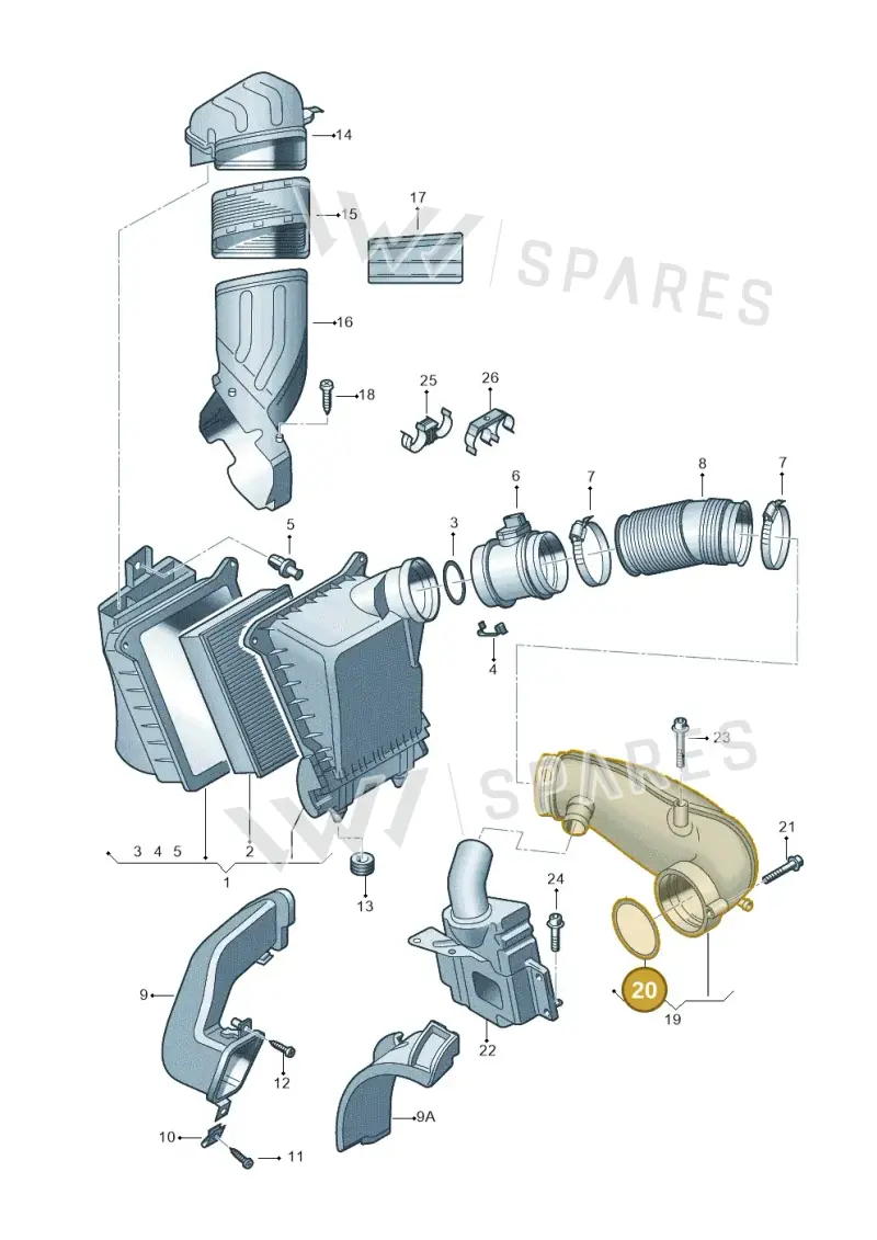 06C133148A — Audi A4/S4/Av./qu.     05> (2005-) diagram 249133900, position 20