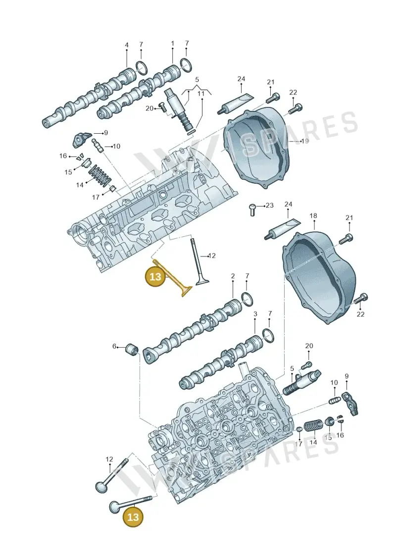 06D109611H — Audi Q7 qu. 3.0 TDI (2015-2019) diagram 771109100, position 13