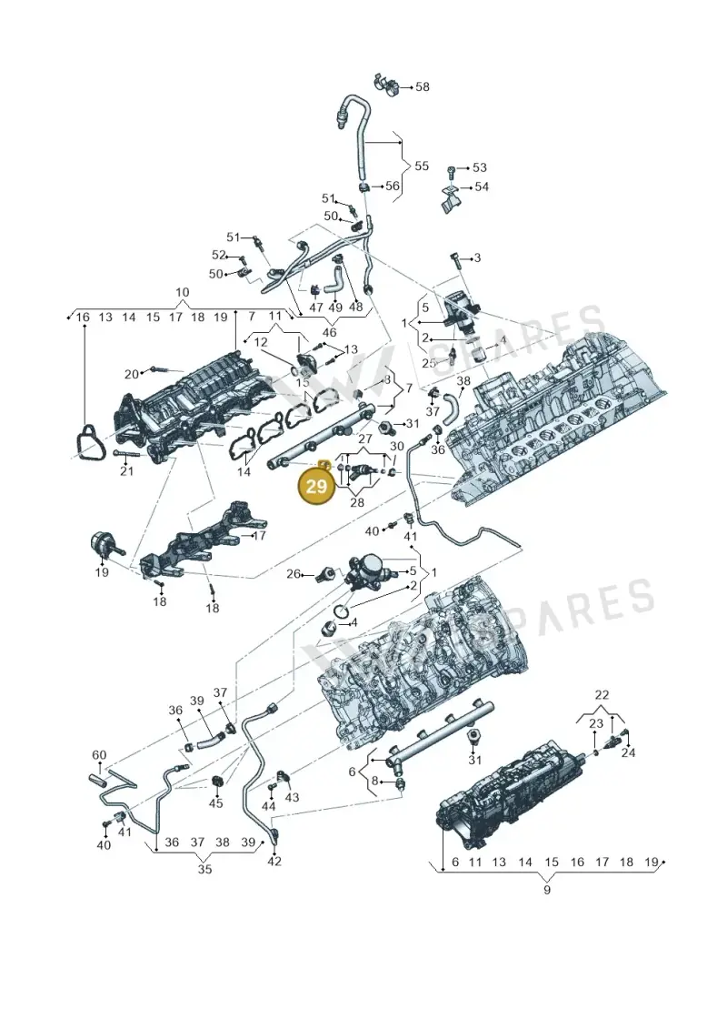 06D133036K — Audi A7 Sportback (2014-2018) diagram 696133380, position 29