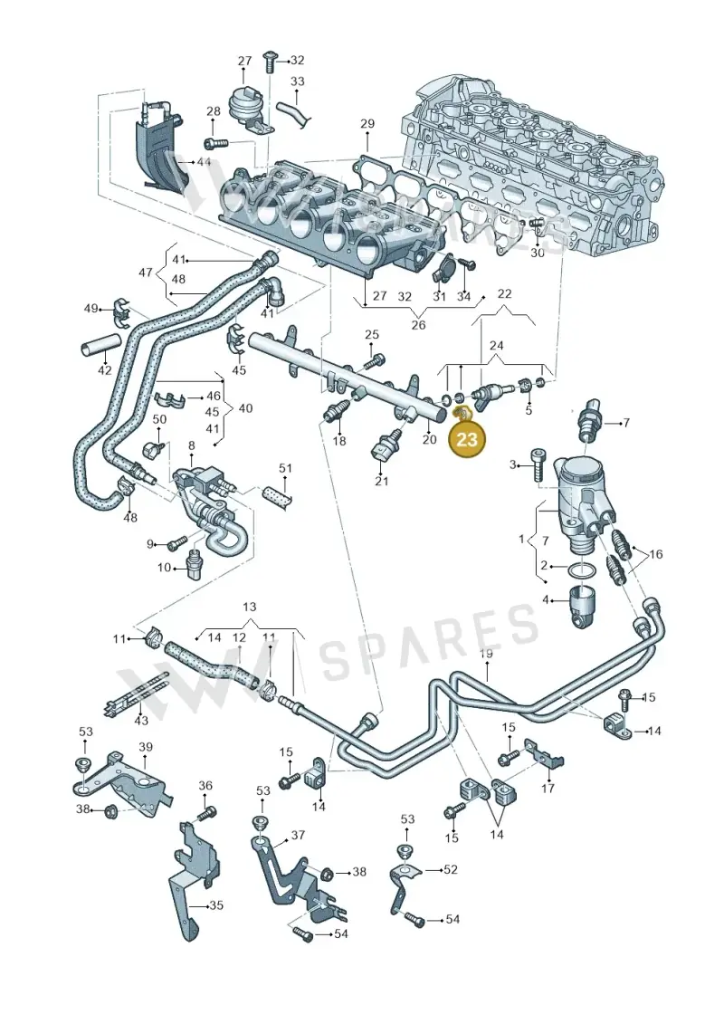 06D133036K — Audi RS3 Sportback (2015-2016) diagram 858133340, position 23