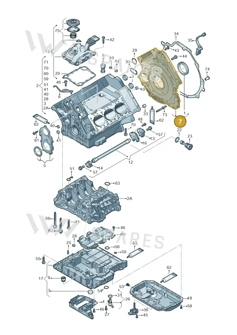 06E103171BE — Audi A6 2.7 TDI (2008-2011) diagram 620103100, position 7