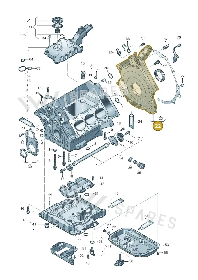 06E103171DD — Audi A7 Sportback (2014-2018) diagram 771103100, position 22