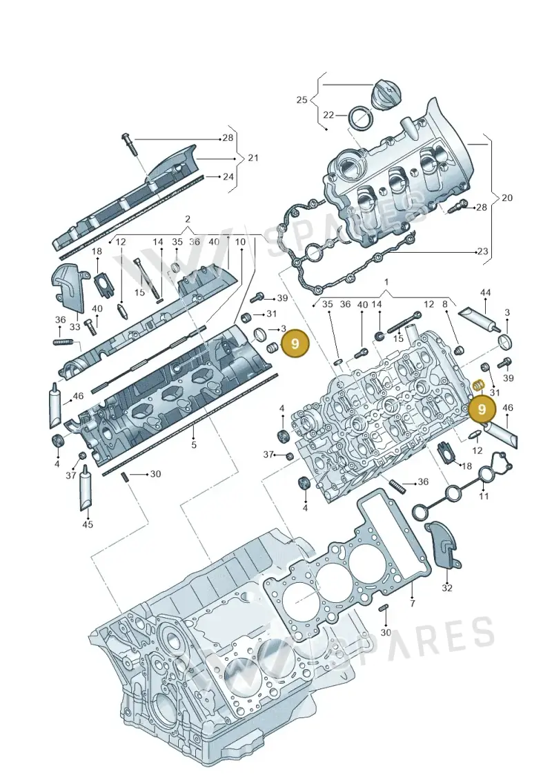 06E103175C — Audi A6L           "CN"05> (2005-) diagram 448103520, position 9