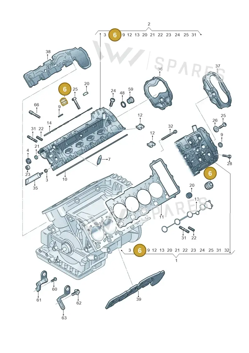 06E103175C — Audi RS4 Av. qu. 4.2 (2012-2015) diagram 473103400, position 6