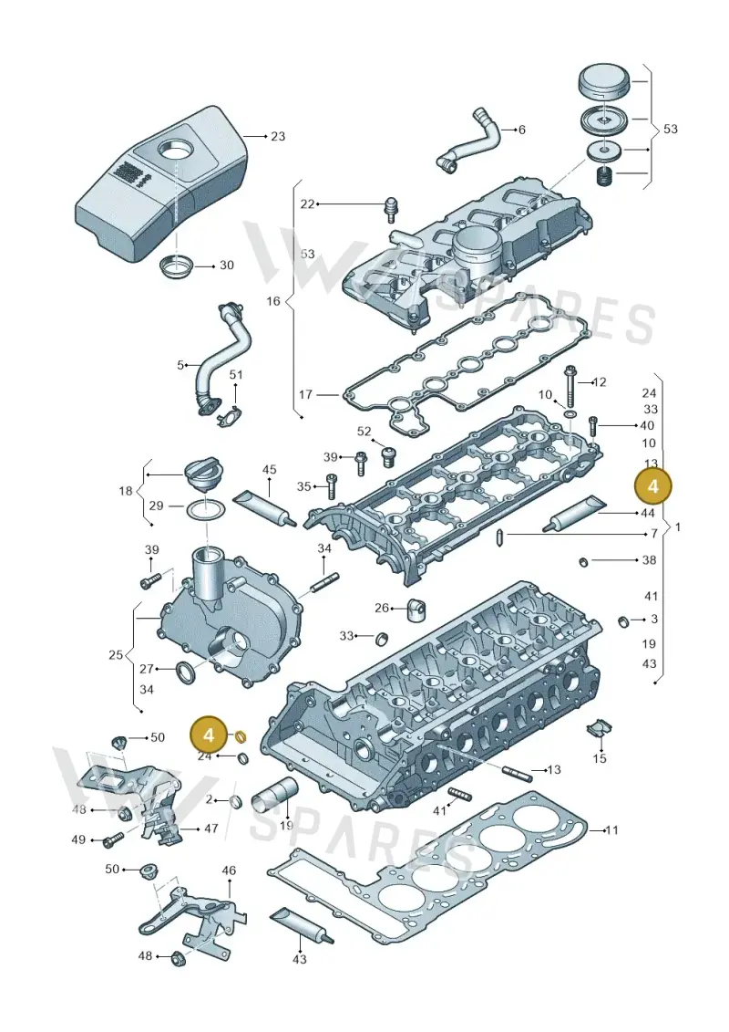 06E103175C — Audi RS3 Sportback (2011-2012) diagram 676103300, position 4