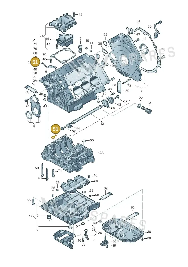 06E103181M — Audi A8/S8/qu. lang    08> (2007-) diagram 448103250, position 51