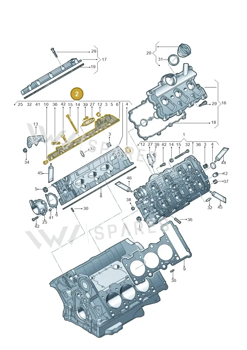 06E103264A — Audi A7 Sportback (2014-2018) diagram 448103510, position 2