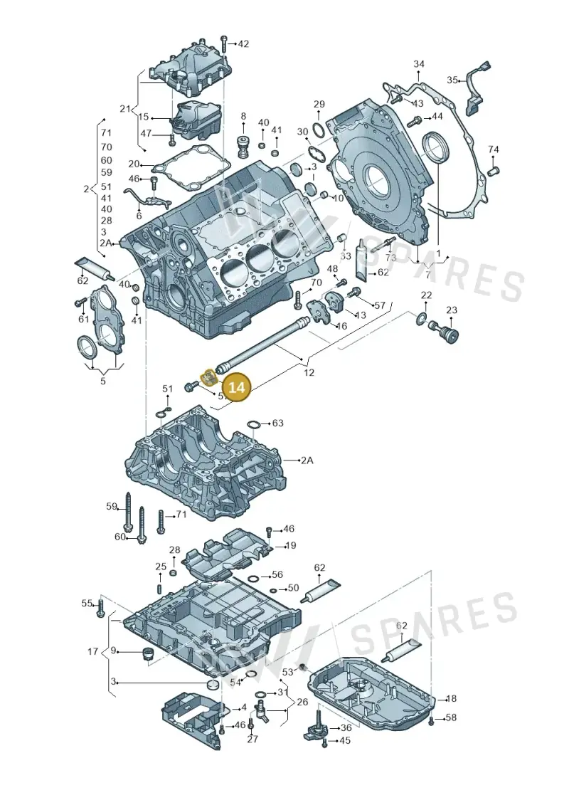 06E103332B — Audi A8/S8/qu. lang    08> (2007-) diagram 448103250, position 14
