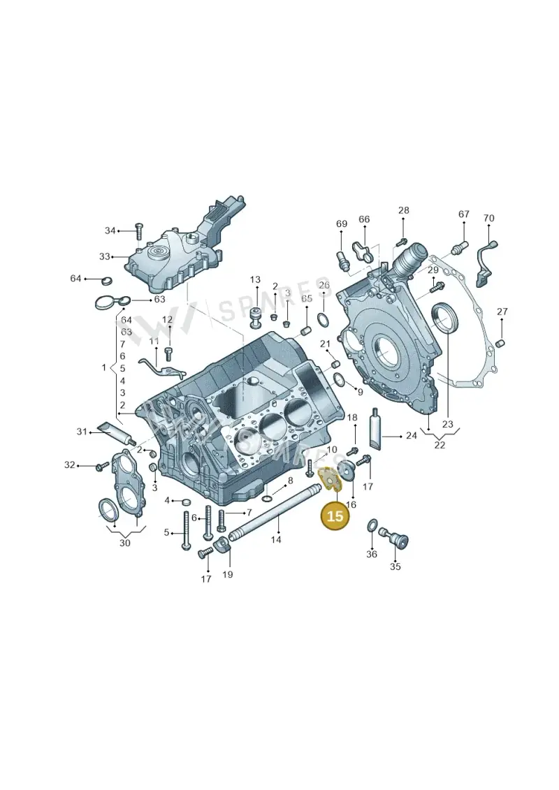 06E103407G — Audi A6 1.8 (2015-2019) diagram 887103100, position 15