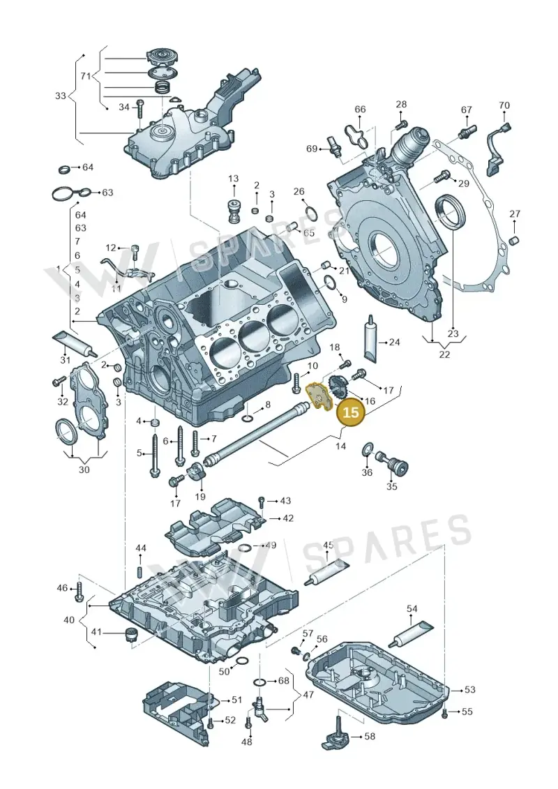 06E103407G — Audi Q7 qu. 3.0 TDI (2015-2019) diagram 771103100, position 15