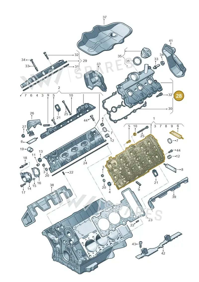 06E103471P — Audi Q7 qu. 3.0 TDI (2009-2015) diagram 693103450, position 28