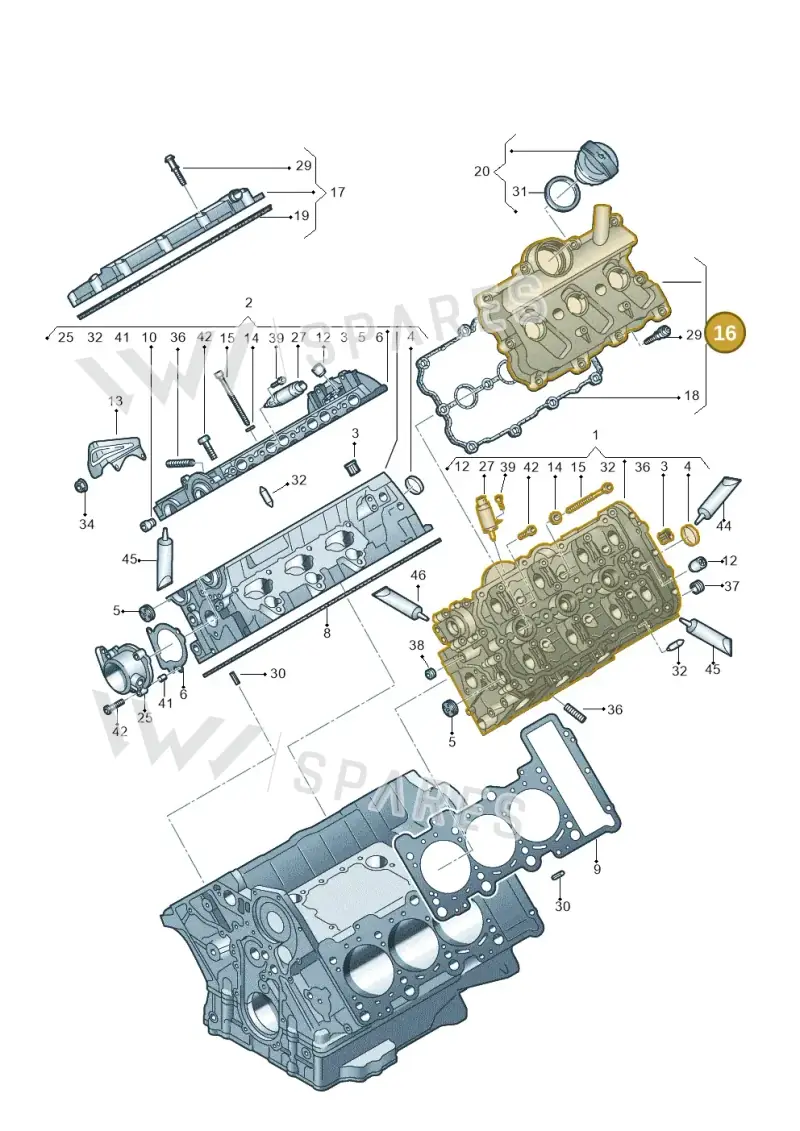 06E103471P — Audi A7 Sportback (2014-2018) diagram 448103510, position 16