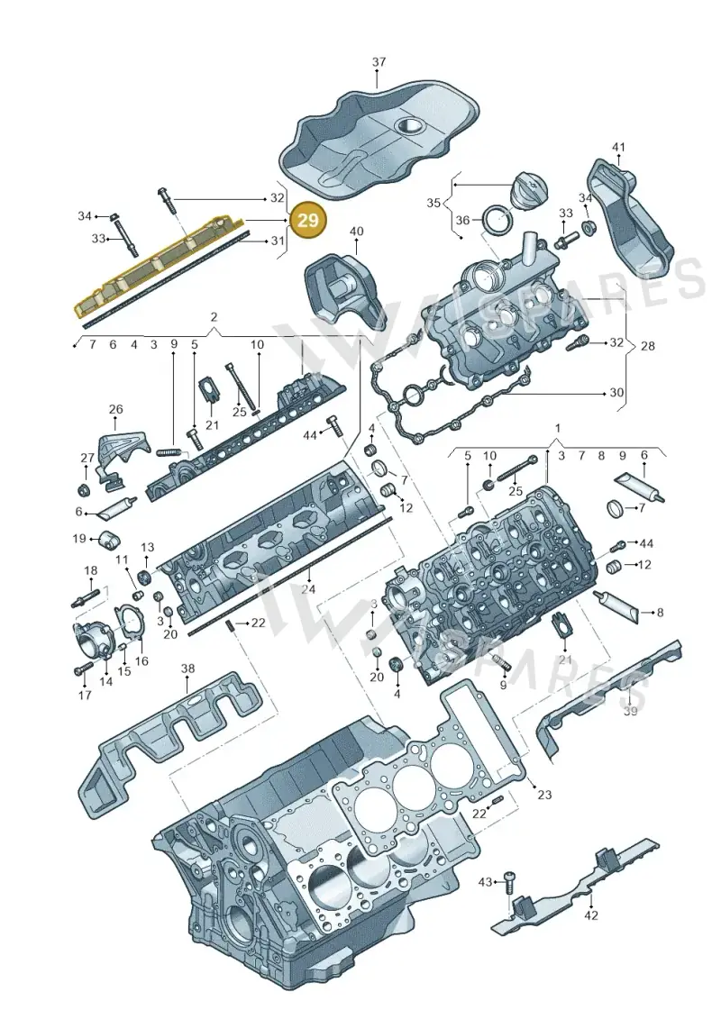 06E103472N — Audi Q7 qu. 3.0 TDI (2009-2015) diagram 693103450, position 29