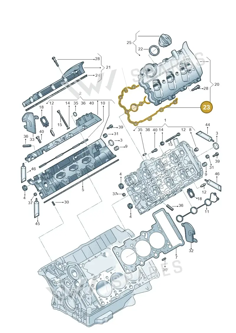 06E103483G — Audi A6 2.7 TDI (2008-2011) diagram 448103520, position 23