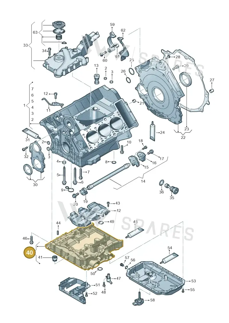 06E103601AP — Audi Q5 qu. 2.0 TDI (2012-2017) diagram 675103330, position 40