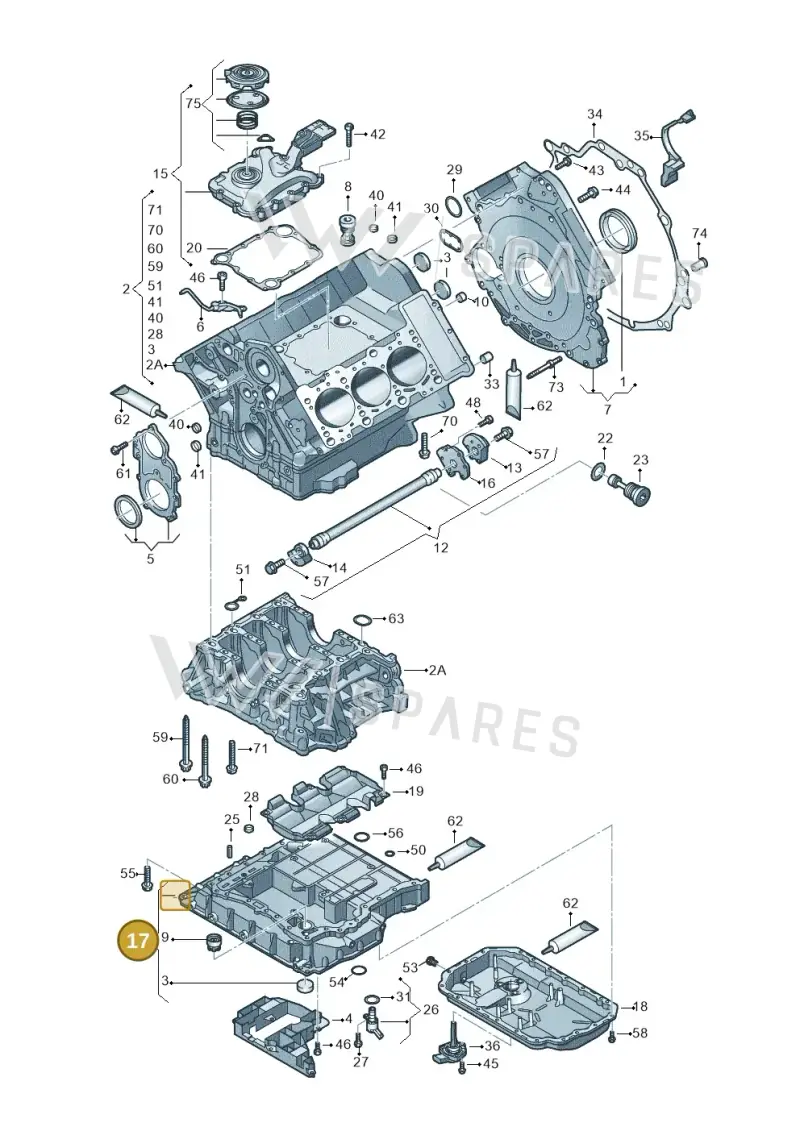 06E103601AP — Audi A7 Sportback (2014-2018) diagram 620103100, position 17