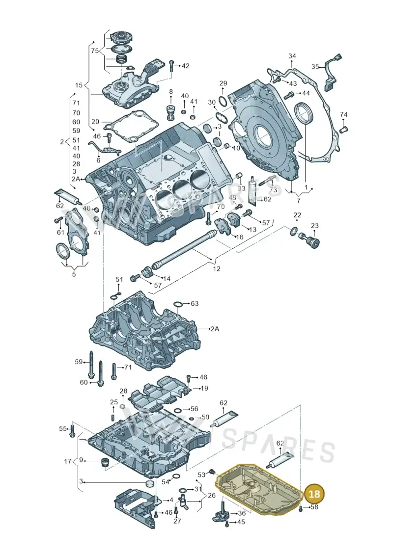06E103604F — Audi A6 2.7 TDI (2008-2011) diagram 620103100, position 18
