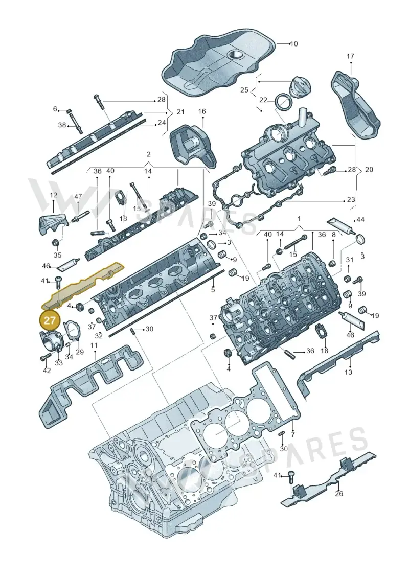 06E103936C — Audi A7 Sportback (2010-2015) diagram 711103270, position 27