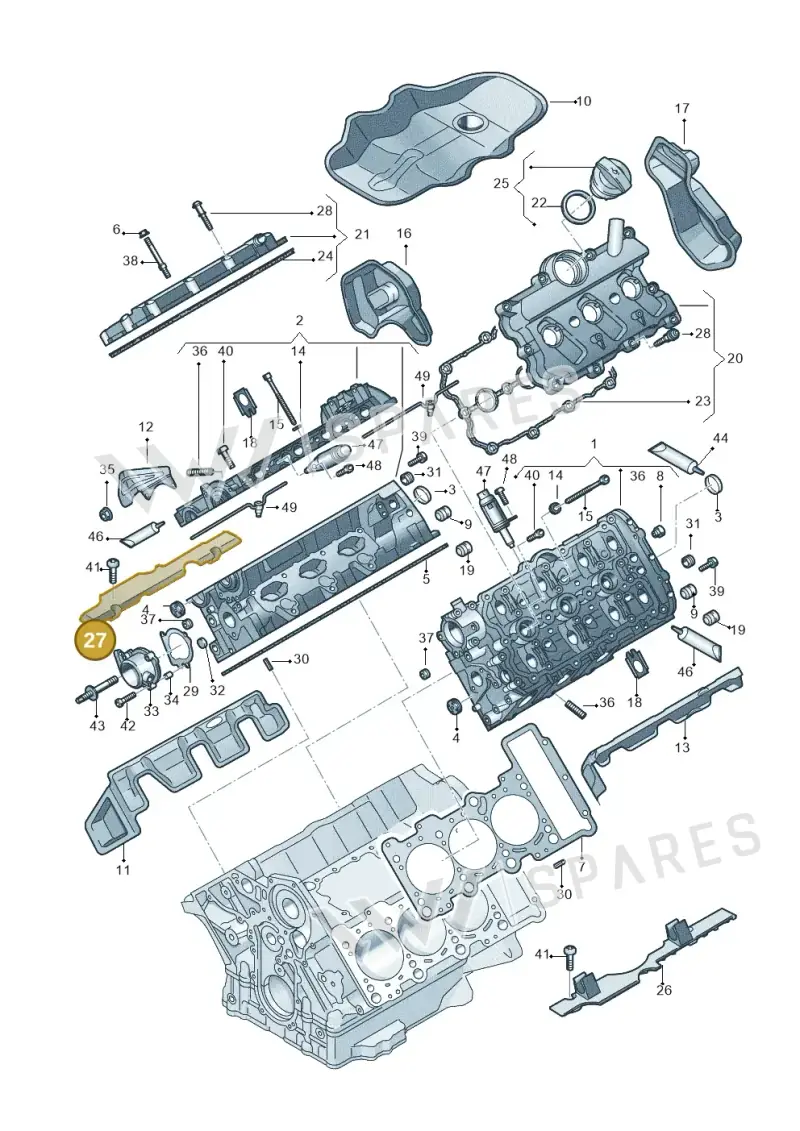 06E103936C — Audi Q7 qu. 3.0 TDI (2015-2019) diagram 771103250, position 27