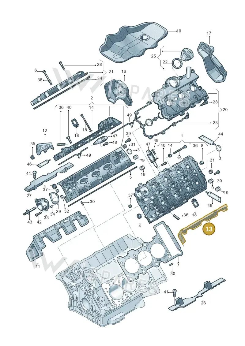 06E103979B — Audi Q7 qu. 3.0 TDI (2015-2019) diagram 771103250, position 13