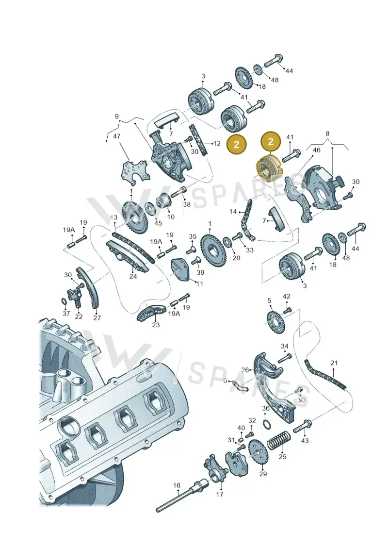 06E109083G — Audi A6 2.7 TDI (2008-2011) diagram 448109550, position 2